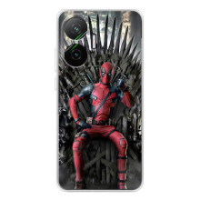 Чехлы Фильмы для Поко Ф7 (VPrint) – Дэдпул на троне