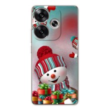 Чехлы на Новый Год Xiaomi POCO F7 (Снеговик в шапке)