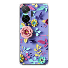 Чехлы с Цветами для Xiaomi POCO F7 (VPrint) (Цветочный дизайн)