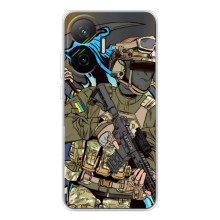 Чехлы с картинкой ЗСУ для Xiaomi POCO F7 (AlphaPrint) (Воїн ЗСУ)