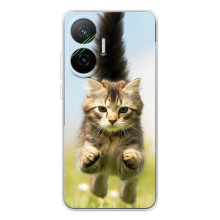 Чехлы с Котиками для Xiaomi POCO F7 (VPrint) (Прыжок кота)