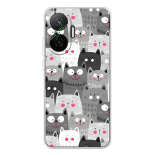 Чехлы с Котиками для Xiaomi POCO F7 (VPrint) (Рисованные котики)