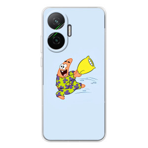 Чехлы с Патриком на Xiaomi POCO F7 (Патрик с подушкой)