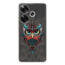 Чохли з принтом СОВИ для Xiaomi POCO F7 – Сова на сірому