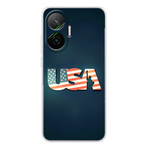 Чехол Флаг USA для Xiaomi POCO F7 – USA