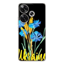 Чехол на Xiaomi POCO F7 Украинский дизайн (Ukraine в цветочках)