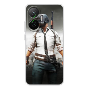 Силиконовый чехол с картинкой "Герой Pubg" на Xiaomi POCO F7 – Пабг
