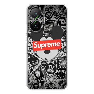 Чохол з Брендами одягу на Поко Ф7 – Supreme Маус