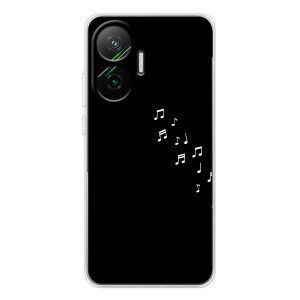 Чохол з картинками на чорному фоні для Xiaomi POCO F7 – Ноти