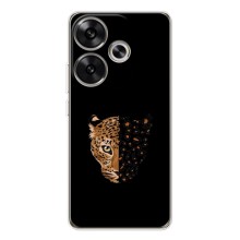 Чохол з леопардовим принтом на Xiaomi POCO F7 – Леопард на чорному