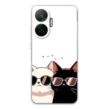 Чехол с рисунком кот на Xiaomi POCO F7 (Коты в очках)