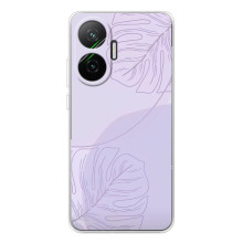 Чехол цветочный дизайн для Xiaomi POCO F7 – Монстера фиолетовая