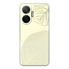 Чехол цветочный дизайн для Xiaomi POCO F7 – Зелёный фон