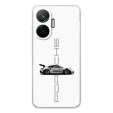 Чохол з авто Порше для Xiaomi POCO F7 – білий порше