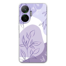 Силиконовый чехол с принтом в цветах на Xiaomi POCO F7 – Фиолетовый дизайн