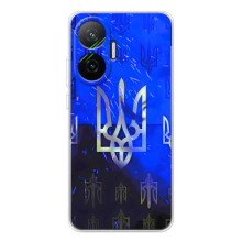 Чехол с украинским гербом на Xiaomi POCO F7 – Гербы на синем