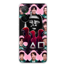 Чехол Гра в кальмара для Xiaomi POCO F7 – Персонажи игры кальмара