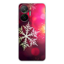 Новогодние Чехлы для Поко Ф7 (VPrint) (Снежинка)