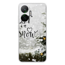 Новогодние, Праздничные Чехлы для Xiaomi POCO F7 - 2024 год (Let it snow)
