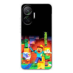 Чехлы для Xiaomi POCO F7 (Персонажи Майн Крафт) – Герой Майнкрафт