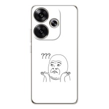 Прикольні Чохли з принтом "інтернет меми" для Xiaomi POCO F7 – Стикер здивування