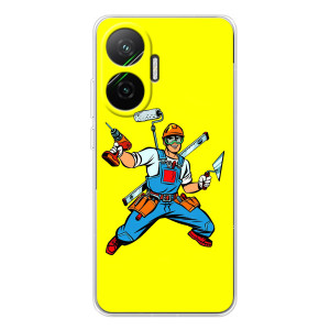 Силиконовый бампер (Работники) на Xiaomi POCO F7 – Строитель