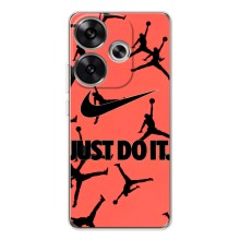 Силіконовый Чохол Nike Air Jordan на Поко Ф7 (Just Do It)