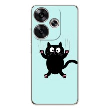 Силіконовий чохол з котиком для Xiaomi POCO F7 (Падаючий кіт)