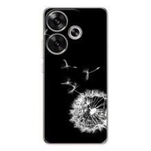 Силіконовий Чохол з кульбабками на Xiaomi POCO F7 (Кульбабка на чорному)