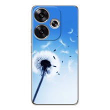 Силіконовий Чохол з кульбабками на Xiaomi POCO F7 (Кульбабка на блакитному)