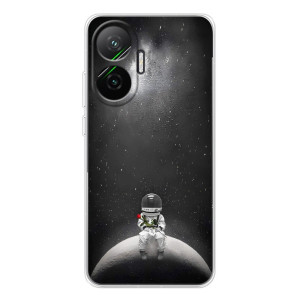 Силиконовый Чехол с принтом "Космонавты" на Xiaomi POCO F7 – Космонавт романтик