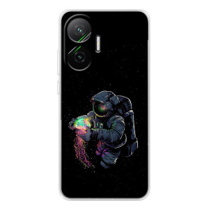 Силиконовый Чехол с принтом "Космонавты" на Xiaomi POCO F7 – В руках земля
