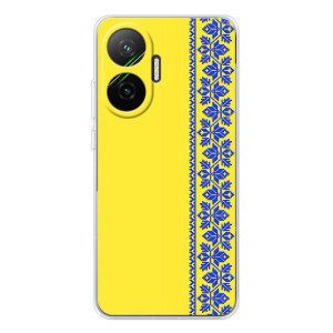 Силиконовый Чехол на Xiaomi POCO F7 – Вышиванка на желтом