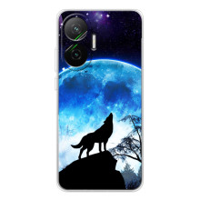 Захисні чохли для Поко Ф7 (AlphaPrint) (ХІТ продаж) ВОВК (Вовк на місяць)