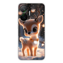 Яркий чехол для Xiaomi POCO F7 с Зимними Оленятами – Оленёнок