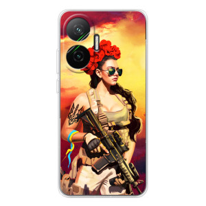 ЗСУ Чехлы (TPU) для Xiaomi POCO F7 – Женщина солдат