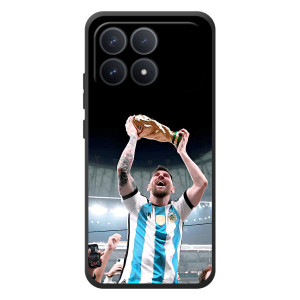 Чехлы Лео Месси Аргентина для Xiaomi Poco F8 Pro – Счастливый Месси