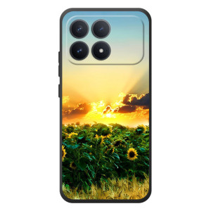 Чехлы с картинкой Подсолнухов для XiaoMi Poco F8 Pro – Закат Солнца