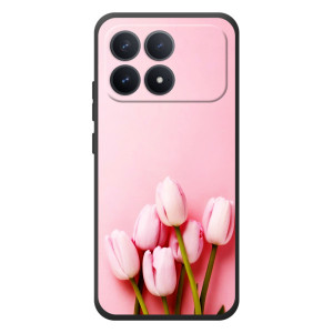 Чехлы с картинкой (Тюльпаны) на XiaoMi Poco F8 Pro – Розовые тюльпаны