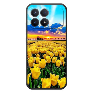 Чехлы с картинкой (Тюльпаны) на XiaoMi Poco F8 Pro – Желтые тюльпаны