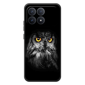 Чохли з принтом СОВИ для Xiaomi Poco F8 Pro – Сова на чорному