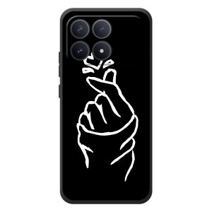 Чехлы (Знак сердечка) на Xiaomi Poco F8 Pro – Сердце на черном