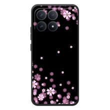 Чохол для Шіаомі Поко Ф8 Про - з принтом (Дизайнерські) (AlphaPrint) – Квіти маленькі