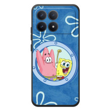 Чохол Губка Боб для Шіаомі Поко Ф8 Про (В ілюмінаторі)