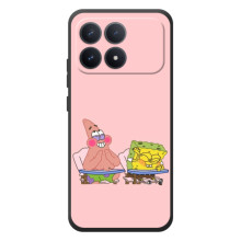 Чохол Губка Боб для Шіаомі Поко Ф8 Про (За партою)