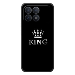 Чохол (Корона на чорному фоні) для قيقة Міаоі Поко F8 Про – KING