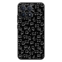 Чехол на тематику: Коты для Xiaomi Poco F8 Pro (Котики на черном)