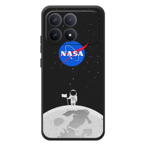 Силіконовый бампер з принтом "Наса" на Xiaomi Poco F8 Pro – Космонавт NASA