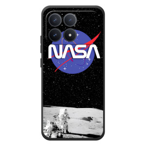 Силіконовый бампер з принтом "Наса" на Xiaomi Poco F8 Pro – Nasa на місяці