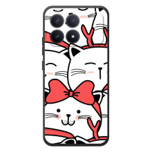 Бампер з зображенням Котиків для قيقة Міаоі Поко F8 Про – Новорічні котики
